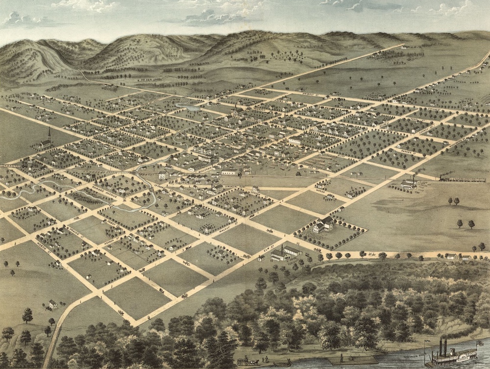 1869 map of Boscobel, Wisconsin.