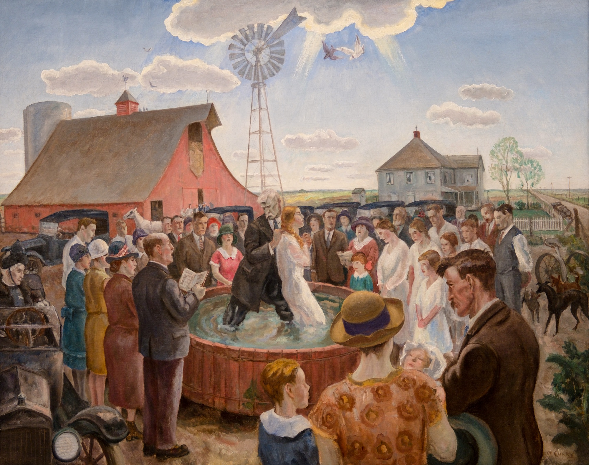 Baptism in Kansas by John Steuart Curry.