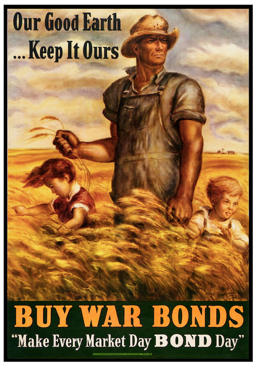 John Steuart Curry Our Good Earth painting as a war bond poster.