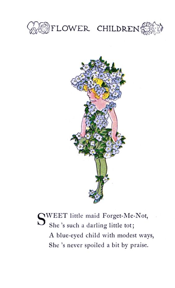 Forget-me-not Flower Children by Elizabeth Gordon with illustration by  M. T. (Penny) Ross.