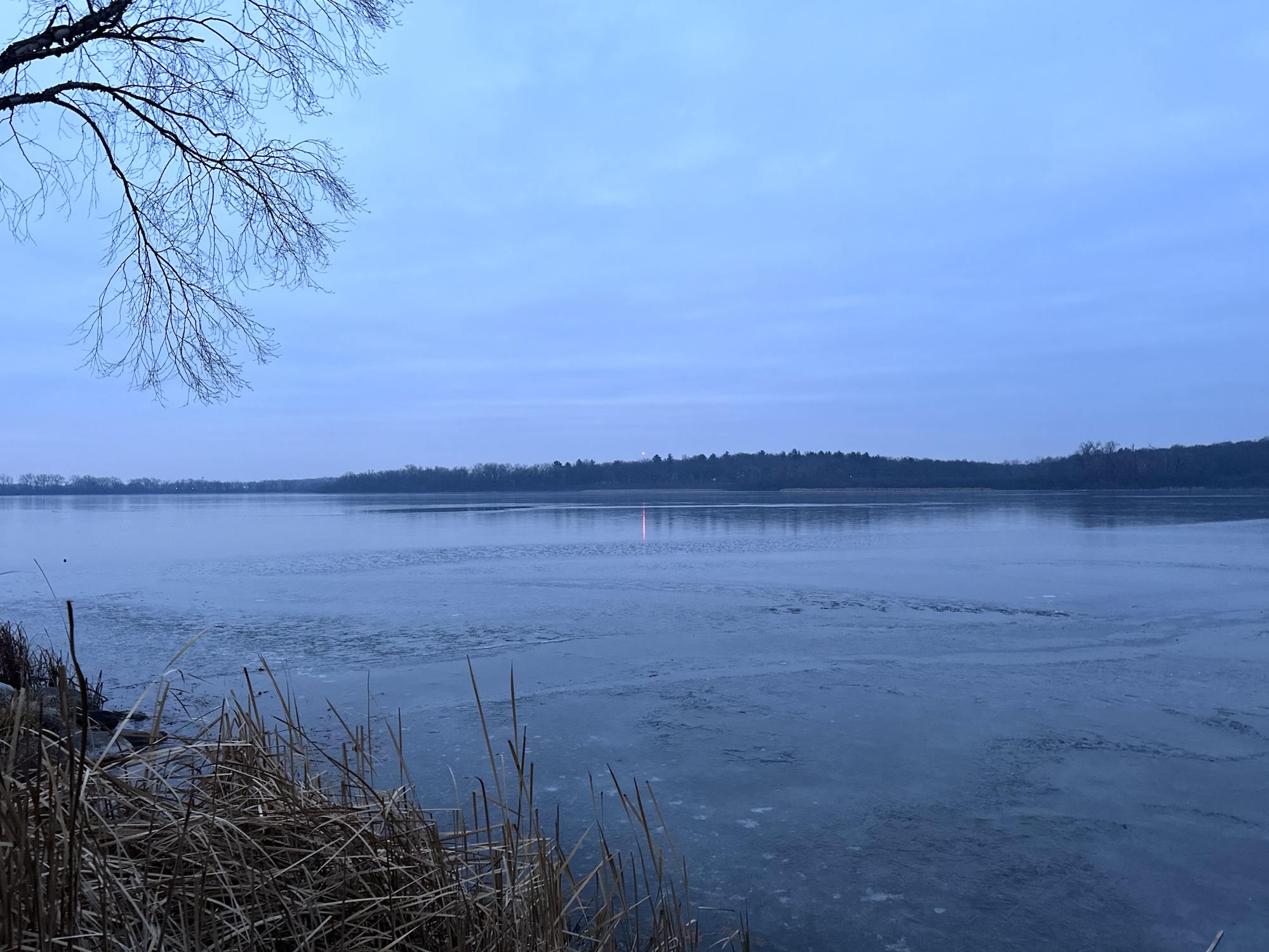 Lake Wingra on the morning of the Winter Solstice 2023.