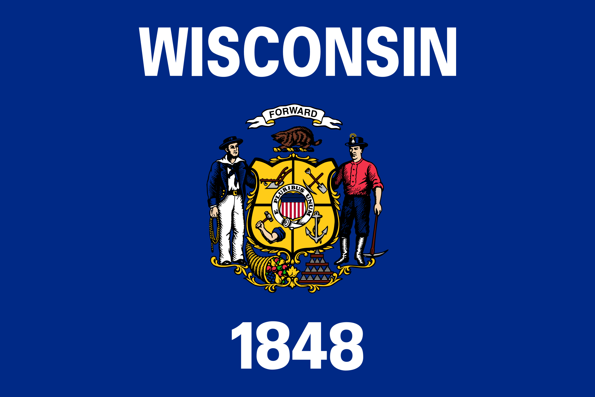 The Wisconsin State Flag.