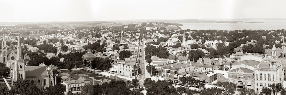 Panorama of Madison, Wisconsin in 1899.