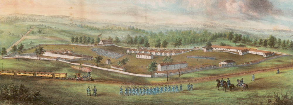 Illustration of Camp Randall in 1864.