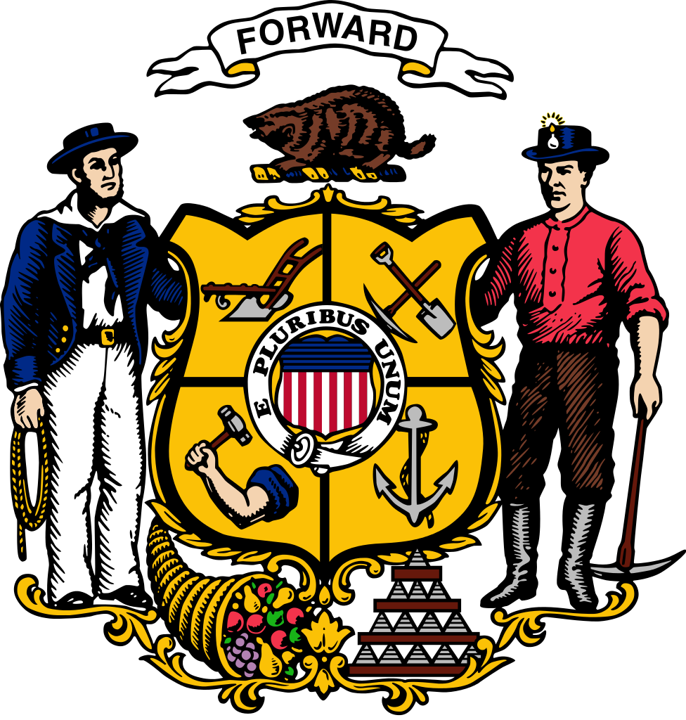 Wisconsin State Coat of Arms.