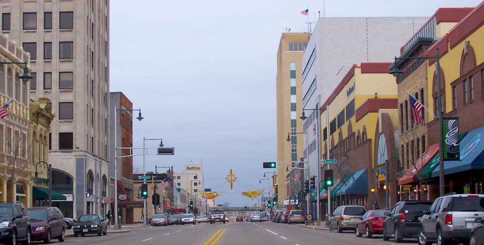 Downtown Appleton, Wisconsin.