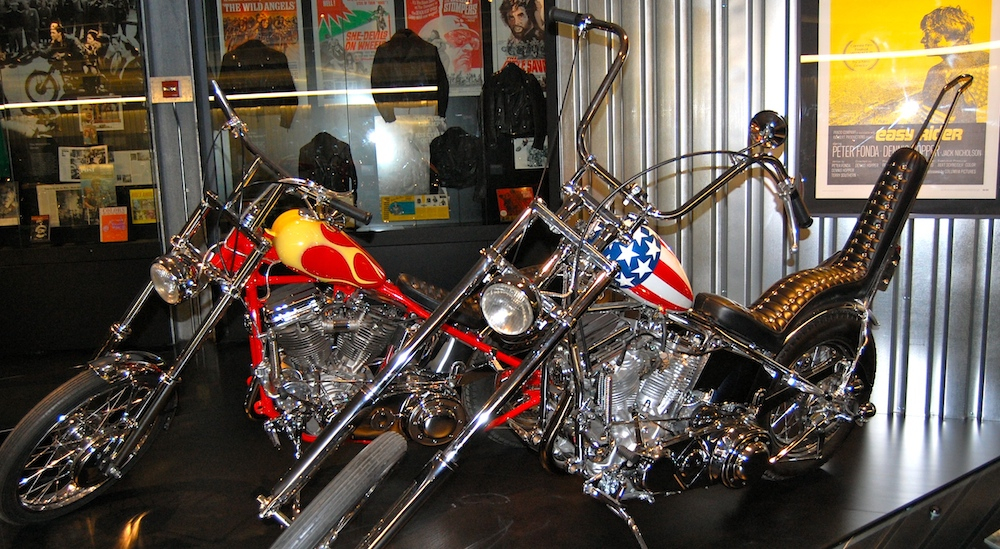 Easy Rider bikes in Harley Davidson museum.