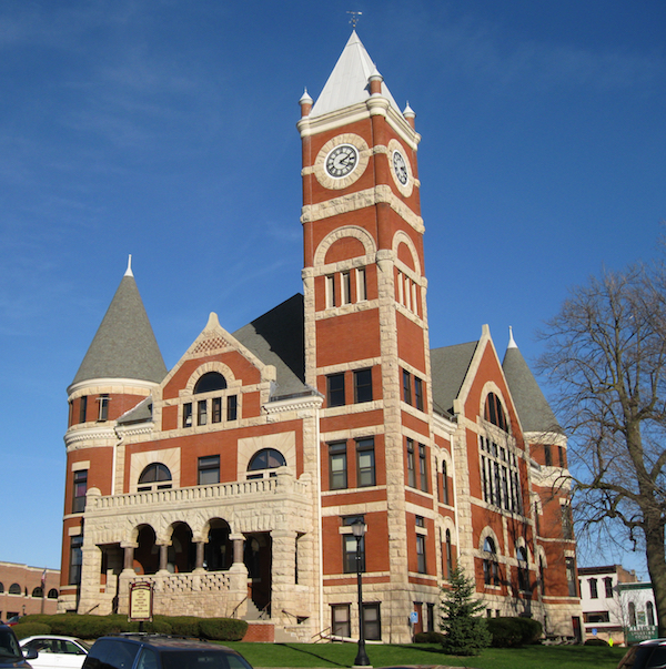 The Green County Courthouse in Monroe, Wisconsin.