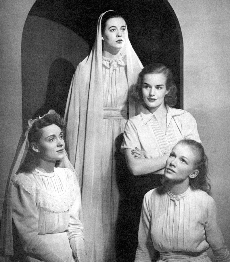 Martha Scott, Uta Hagen, Frances Farmer and Julie Haydon in Stage Magazine publicty shot for their role contributions to the 1938 theater season.