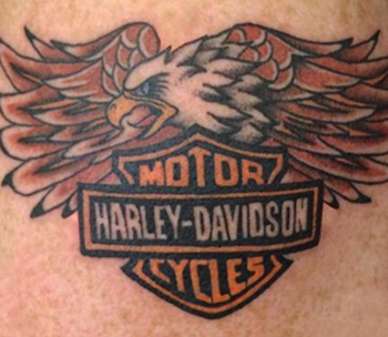 Harley Davidson tattoo loyalty.