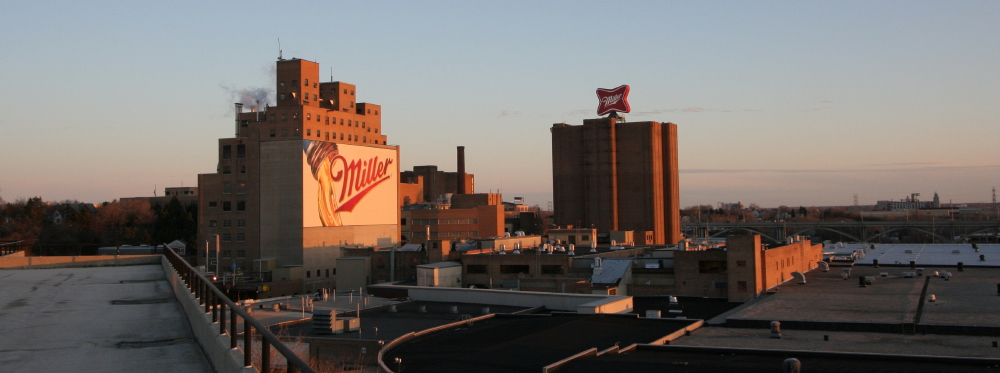 The Miller Brewery in Milwaukee.