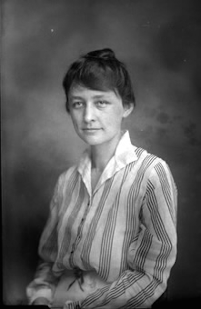 Georgia O'Keeffe as a teaching assistant to Alon Bement at the University of Virginia in 1915.