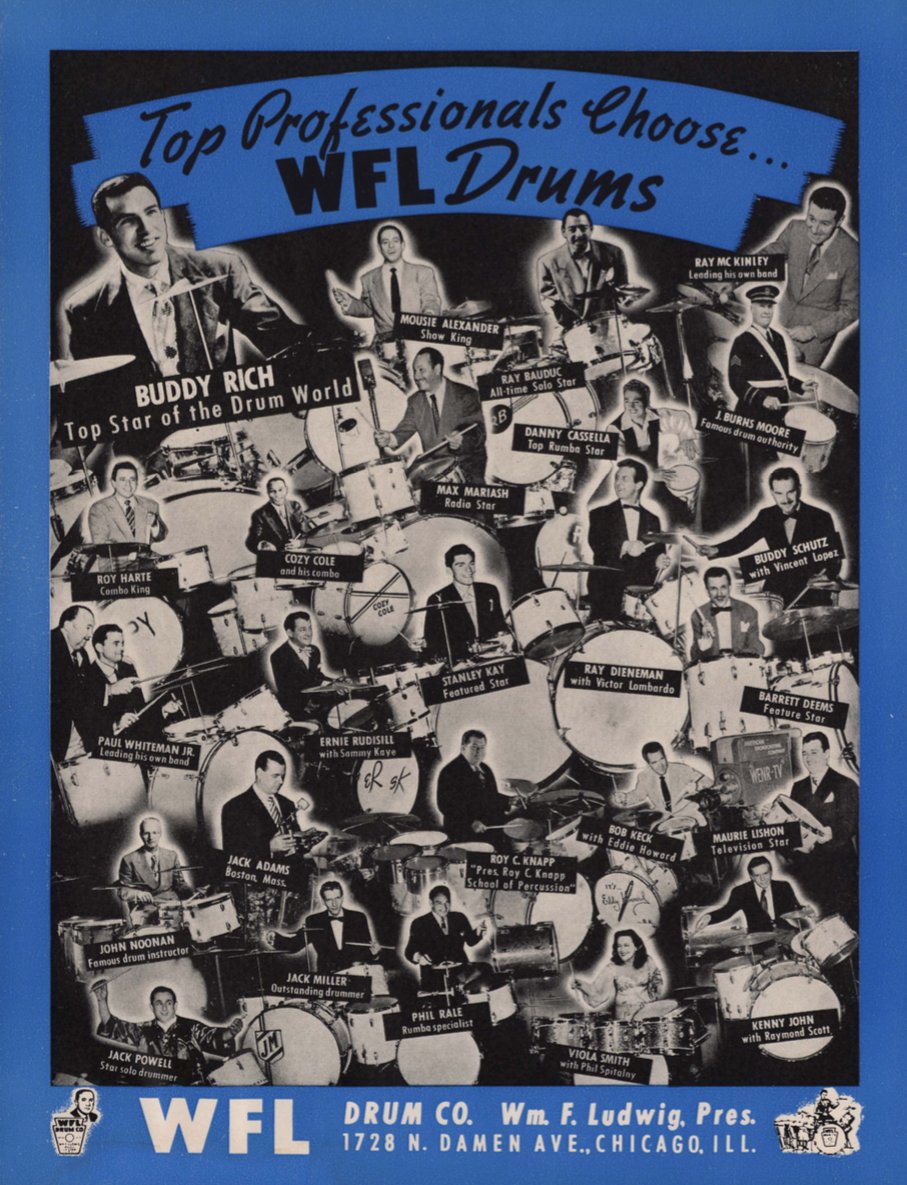 Viola Smith on the catalog cover for WFL Drums.
