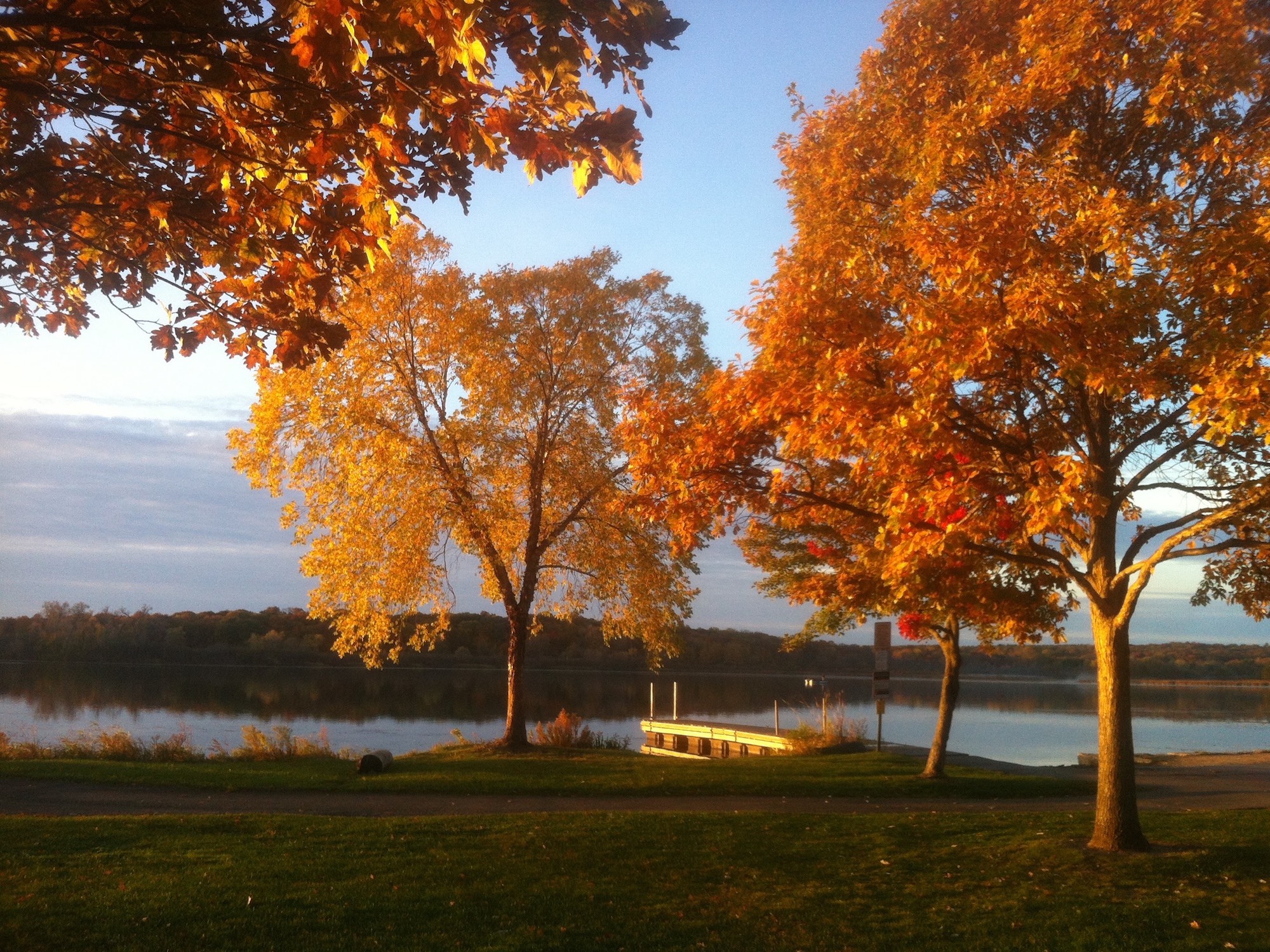 Lake Wingra from Wingra Park on October 22, 2015.