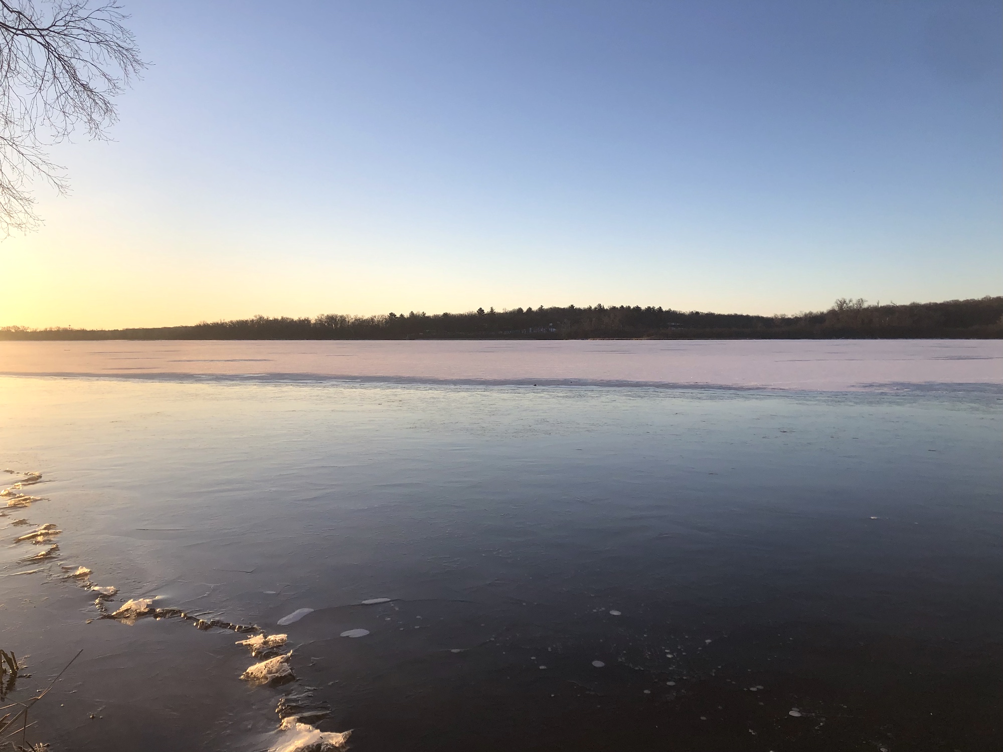 Lake Wingra  at 14° on March 14, 2023.
