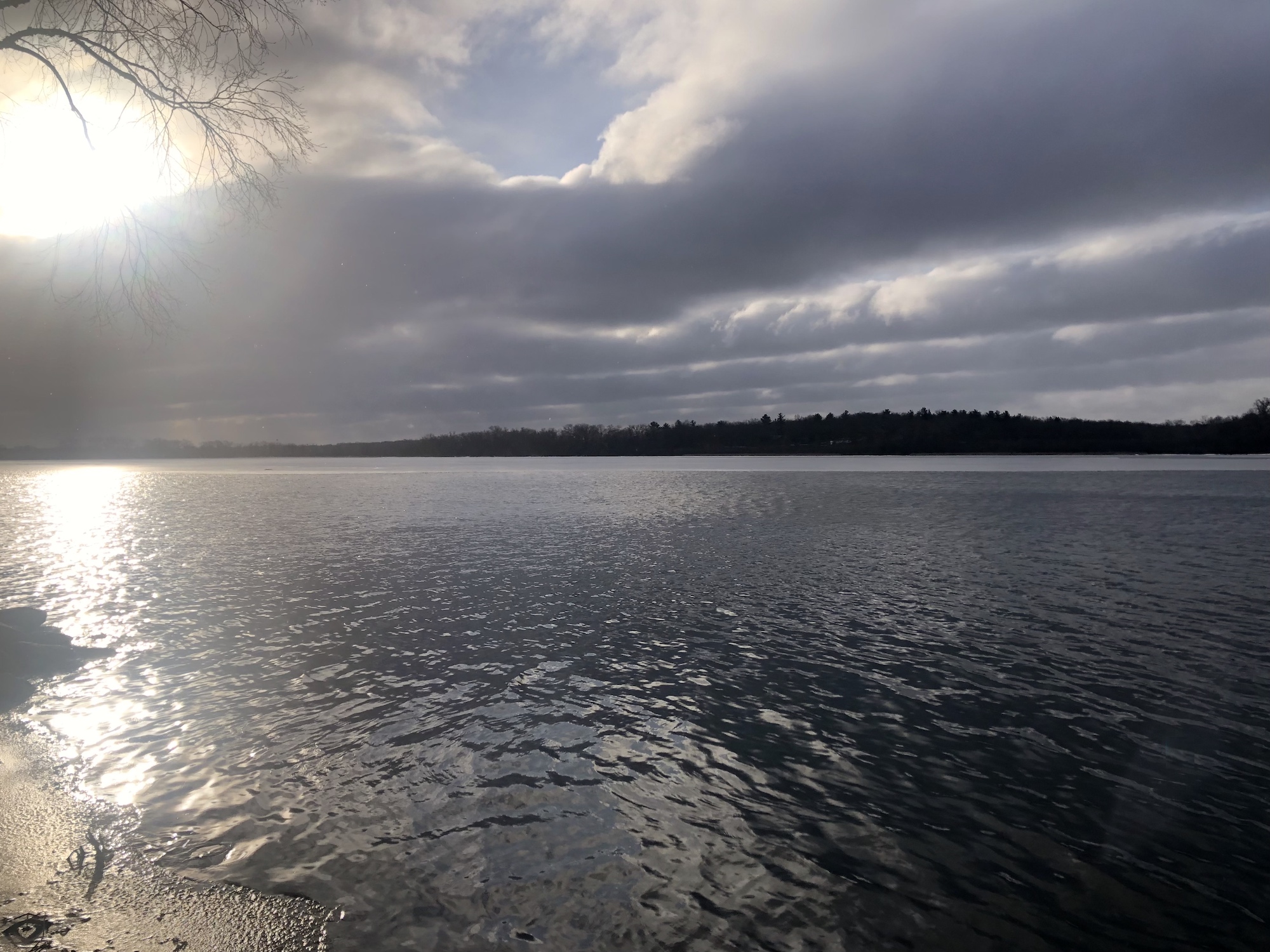 Lake Wingra at -6° windchill on March 18, 2023.