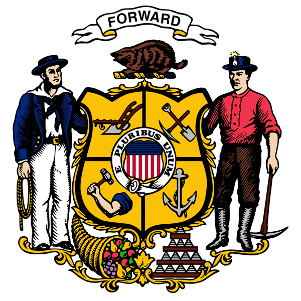 Wisconsin State Coat of Arms.